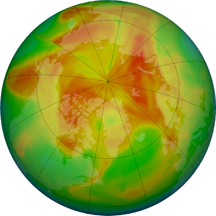 Arctic ozone map for 16 April 2016